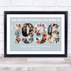Photo Collage Blue Birthday Gift For Boyfriend 23-Photo Year 1996 Print Canvas