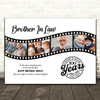 Photo Collage 100th Birthday Gift For Brother-In-Law 4-Photo Film Print Canvas