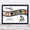Photo Collage 21st Birthday Gift For Daughter-In-Law 4-Photo Film Print Canvas