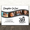Photo Collage 30th Birthday Gift For Daughter-In-Law 4-Photo Film Print Canvas