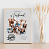 Photo Collage 30th Birthday Custom Gift For Husband 7-Photo Grey Print Or Canvas