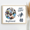 Photo Collage 40th Birthday Gift For Boyfriend 14-Photo Football Print Or Canvas Photo Collage 40th Birthday Gift For Boyfriend 14-Photo Football Print Or Canvas