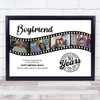 Photo Collage 50th Birthday Gift For Boyfriend 4-Photo Film Reel Print Or Canvas