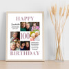 Photo Collage 100th Birthday Custom Gift For Grandmother 6-Photo Print Or Canvas Photo Collage 100th Birthday Custom Gift For Grandmother 6-Photo Print Or Canvas
