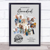 Photo Collage 50th Birthday Custom Gift For Grandad 7-Photo Grey Print Or Canvas