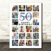 Photo Collage 50th Birthday Custom Gift For Grandfather 20-Photo Print Or Canvas Photo Collage 50th Birthday Custom Gift For Grandfather 20-Photo Print Or Canvas