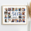 Photo Collage 50th Birthday Gift For Grandson 20-Photo Landscape Print Or Canvas