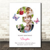 Photo Collage 5-Photo 3rd Birthday Gift For Kids Girls Butterfly Print Or Canvas