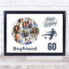 Photo Collage 60th Birthday Gift For Boyfriend 14-Photo Football Print Or Canvas