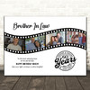 Photo Collage 60th Birthday Gift For Brother-In-Law 4-Photo Film Print Or Canvas