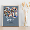 Photo Collage 60th Birthday Custom Gift For Him Blue 18-Photo 60 Print Or Canvas