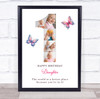 Photo Collage 6-Photo 1st Birthday Gift For Baby Girls Butterfly Print Or Canvas