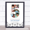 Photo Collage 6-Photo 5th Birthday Football Custom Gift For Boys Print Or Canvas