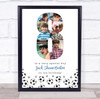 Photo Collage 6-Photo 8th Birthday Football Custom Gift For Boys Print Or Canvas
