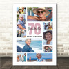 Photo Collage 70th Birthday Custom Gift For Grandmother 10-Photo Print Or Canvas