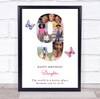 Photo Collage 7-Photo 9th Birthday Gift For Girls Kids Butterfly Print Or Canvas