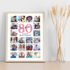 Photo Collage 80th Birthday Custom Gift For Grandmother 20-Photo Print Or Canvas
