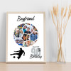 Photo Collage 90th Birthday Gift For Boyfriend 14-Photo Football Print Or Canvas