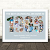 Photo Collage Blue Birthday Gift For Grandson 22-Photo Year 1985 Print Or Canvas