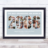 Photo Collage Blue Birthday Gift For Grandson 34-Photo Year 2006 Print Or Canvas