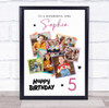 Photo Collage Kids Birthday Gift For Girls Any Age 7-Photo Stars Print Or Canvas