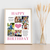 Photo Collage Kids Girls Birthday Custom Gift 6-Photo Pink Heart Print Or Canvas Photo Collage Kids Girls Birthday Custom Gift 6-Photo Pink Heart Print Or Canvas