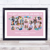 Photo Collage Pink Birthday Gift For Daughter 24-Photo Year 1956 Print Or Canvas