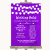 Purple Watercolour Lights Rules Of The Wedding Personalised Wedding Sign