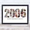 Photo Collage White Photo Birthday Custom Gift For Him Year 2006 Print Or Canvas