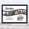 Photo Collage 21st Birthday Gift For Brother 4-Photo Camera Film Print Or Canvas