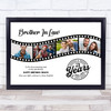 Photo Collage 21st Birthday Gift For Brother-In-Law 4-Photo Film Print Or Canvas