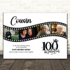 Photo Collage 100th Birthday Gift For Cousin 4-Photo Film Female Print Or Canvas Photo Collage 100th Birthday Gift For Cousin 4-Photo Film Female Print Or Canvas