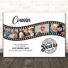 Photo Collage 100th Birthday Gift For Cousin 4-Photo Camera Film Print Or Canvas Photo Collage 100th Birthday Gift For Cousin 4-Photo Camera Film Print Or Canvas
