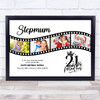 Photo Collage 21st Birthday Gift For Stepmum 4-Photo Camera Film Print Or Canvas