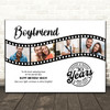 Photo Collage 30th Birthday Gift For Boyfriend 4-Photo Film Reel Print Or Canvas