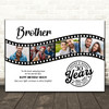 Photo Collage 30th Birthday Gift For Brother 4-Photo Camera Film Print Or Canvas