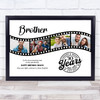 Photo Collage 30th Birthday Gift For Brother 4-Photo Camera Film Print Or Canvas