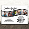 Photo Collage 30th Birthday Gift For Brother-In-Law 4-Photo Film Print Or Canvas