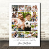 Photo Collage 30th Birthday Custom Gift For Daddy 15-Photo White Print Or Canvas Photo Collage 30th Birthday Custom Gift For Daddy 15-Photo White Print Or Canvas