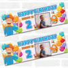Personalised Party Banner For Kids Birthday Blippi Balloons With Photo Any Age Personalised Party Banner For Kids Birthday Blippi Balloons With Photo Any Age