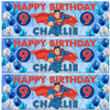 Personalised Party Banner For Kids Birthday Boys Superman Balloons Any Age