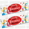Personalised Party Banner For Kids Birthday Girls Alice In Wonderland Any Age