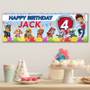 Personalised Party Banner For Kids Birthday Paw Patrol Any Age