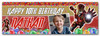 Personalised Party Banner For Kids Birthday With Photo Marvel Iron Man Any Age