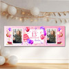 Personalised Party Banner For 13th Birthday With Photo Female Pink Cake