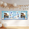 Personalised Party Banner For 13th Birthday With Photo Male Blue Balloon Gift Personalised Party Banner For 13th Birthday With Photo Male Blue Balloon Gift
