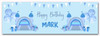 Personalised Party Banner For Birthday Boys Bouncy Castle Blue Kids
