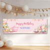 Personalised Party Banner For Birthday Female Afternoon Tea Party Pink Personalised Party Banner For Birthday Female Afternoon Tea Party Pink