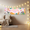 Personalised Party Banner For Birthday Girls Jungle Animals Kids