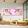 Personalised Party Banner For 100th Birthday With Photo Female Pink Cake